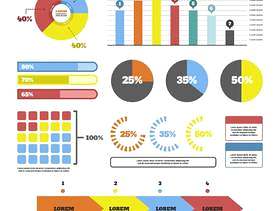 数据可视化元素矢量集合
