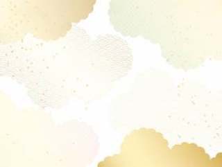 日本图案黄金×颜色的云海