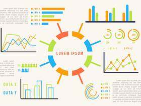 标志性的数据可视化矢量