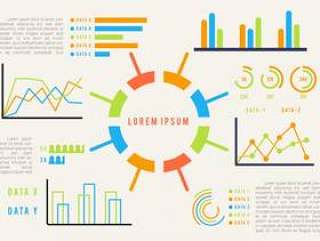 标志性的数据可视化矢量