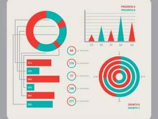 标志性的数据可视化矢量