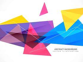 抽象风格的彩色几何三角形
