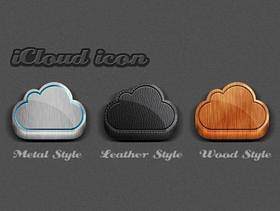 云icloud icon psd分层素材