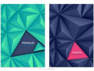 3D抽象三角形矢量背景