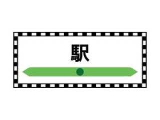 车站的车站名称标志