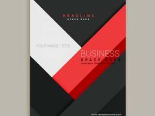 最小的红色和黑色商业公司宣传册传单模板
