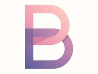 标志字母B排版矢量设计
