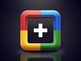 临摹谷歌加 Google+ 图标 icon