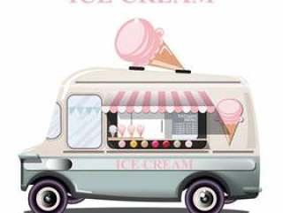 冰淇淋架卡车