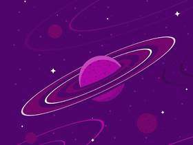 超紫罗兰色银河背景矢量