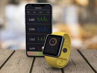 Smartwatch and smartphone presentation