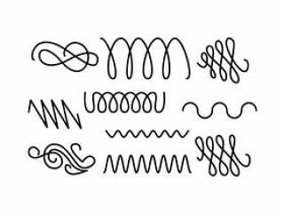  线装饰集的矢量