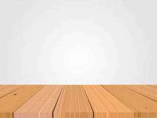 Vector wood table top on isolated background