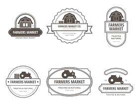农民市场徽标插图
