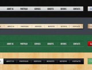 质感网页导航—psd分层素材