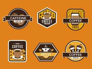 咖啡徽章矢量