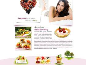 粉红色食品生活网站设计模板PSD
