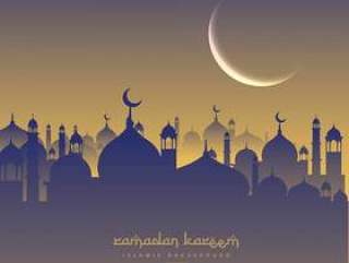 伊斯兰斋月节与月亮和清真寺