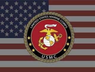 USMC美国国旗背景矢量