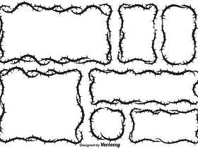 矢量荆棘框架和边界