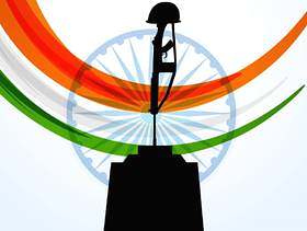 爱国的印度国旗设计矢量设计插画