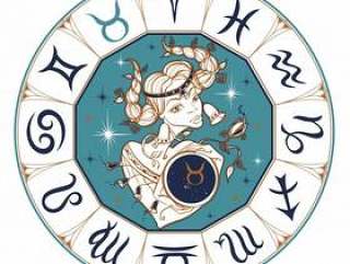 The Taurus zodiac sign as a beautiful girl.