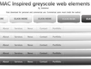 PSD灰度网页元素