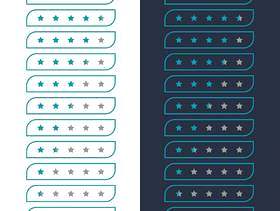 最小的星级评分图标设计的网站或应用程序