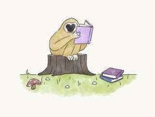 猴子从一本书读