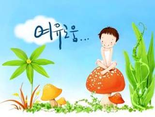 韩国儿童插画psd素材-46