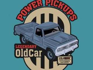 Classic pickup car with a study engine