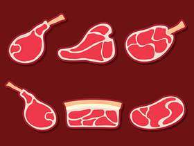 小牛肉集合矢量