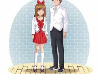 Anime couple manga cartoon