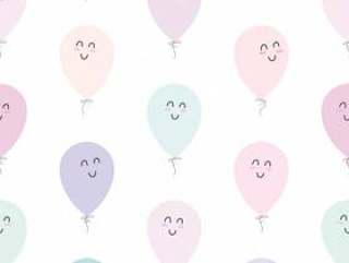 Cute seamless pattern with balloons.