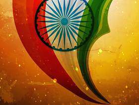 老印度国旗创意矢量设计插画