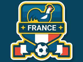 法国足球徽章/标签设计
