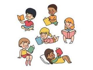 孩子阅读向量