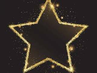 璀璨的金色星光背景