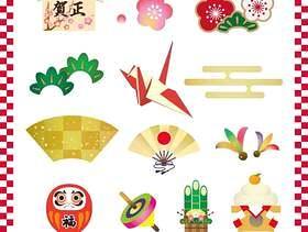 新年的插图材料