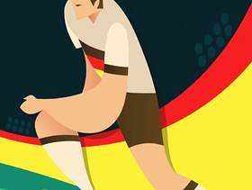 德国世界杯足球运动员矢量