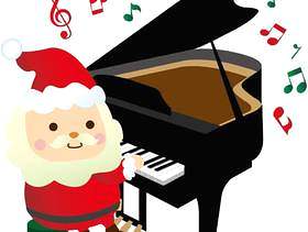 圣诞老人弹钢琴