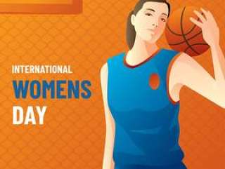 国际妇女节篮球传染媒介