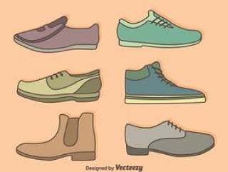 男鞋集合矢量