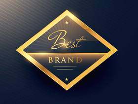 最佳品牌金色标签和徽章设计