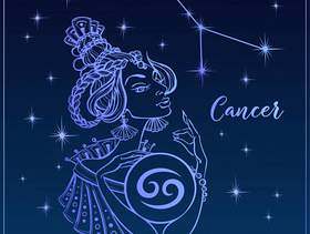 Zodiac sign Cancer as a beautiful girl. The Constellation Of Cancer.