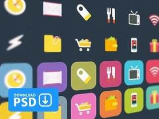 Free Set Colorful Ficons Icons +10