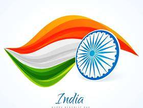 印度国旗抽象设计矢量设计插画