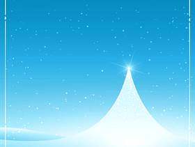 美丽的冬天景观设计与创意雪树插图