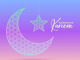 创造性的月亮和明星设计为斋月贾巴尔和eid节日