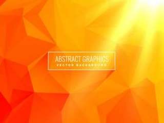 用几何形状所作的抽象橙色背景